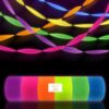 Blacklight Party Streamer Decorations 6 Rolls Glow Crepe Paper Neon Paper Streamers