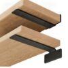 Black Triangular Wall Shelf Bracket, Heavy Duty Stainless Steel Support for Garage and Workshop Storage, 0.16 Inch Thick (1 Pack)