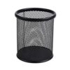 Black Wire‑Mesh Pen Holder, Round Pencil Cup Organizer for Home Office Desk