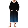 Blanket Hoodie, Wearable Blanket Hoodie as Gifts for Boyfriend Birthday Gifts for Women Sherpa Sweatshirt Oversize Blue