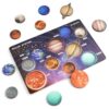 BLAZPATH Solar System Wooden Puzzle Toys for Kids 3-5, Toddler Outer Space Montessori Planet Toys Gifts for Girls & Boys, Preschool Solar System Learning Planet Wood Puzzle Board Sensory STEM Game