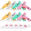 BLEDS 8 Pack Mini Hot Glue Guns, 50 Sticks Kit for Crafts, School & Repairs