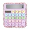Bling Crystal Colorful Standard Calculator with 12 Digit Display and Big Buttons,Suitable for Office,School,Home & Business Use (Pink)