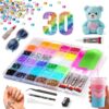 Bling Kit for Crafts, 30 Colors 3mm Flat Back Rhinestones with 4 B7000 Glue, Bedazzling Kit with Tweezers & Picker Tool for Phone Cases, Clothes, Nails, Tumblers & DIY Projects