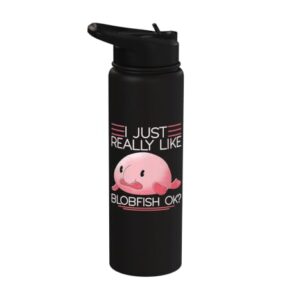 Blobfish I Just Really Like Blobfish OK Blobby Stainless Steel Insulated Water Bottle