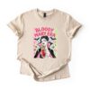 Bloody Mary Era Halloween Graphic Tee Top, Sand, Large