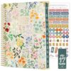 bloom daily planners Hard Cover Planner 2026-2027 for Women - Academic Year (July 2026 - July 2027) 13 Months - A5 Monthly & Weekly Agenda Book - 5.5” x 8.25” - Garden Party, Beige