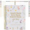 bloom daily planners New Undated Academic Year Teacher Planner & Calendar with Frosted Protective Cover - 7 Period Lesson Plan Organizer Book (9" x 11") - Teach Them Love Them
