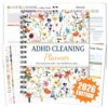 BLOOMOST ADHD Cleaning Planner - Daily, Weekly & Monthly Cleaning Checklist Organizer for Adults & Teens, Break Chores Into Small Wins, Glossy Erase Checklists - Planning Pages (version 2)