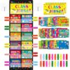 Blosssound Class Jobs Pocket Chart with 31 Cards 40 Colored Clips Classroom Teacher's Helper Management Educational Pocket Chart Bulletin Board Decorations Preschool Supplies (Colorful)
