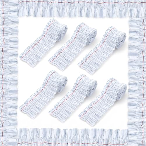 Blosssound Notebook Ruffled Bulletin Board Border for Classroom Decor 6 Rolls Fabric Bulletin Border Trim DIY Crafts Door Decoration Strips for Back to School Party Office Chalkboard Home Supplies