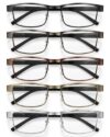 BLS 1.25 Businessman Rectangular Reading Glasses - Professional Durable Readers - Blue-Light Blocking Lenses