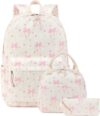 Bluboon School Backpack Set Girls Womens Laptop Bookbag Casual Daypack Fits 15 inch Laptop with Lunch Tote Bag and Pencil Bag