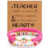 Bluckincle Teacher Appreciation Gifts - Thank You Christmas,Valentine,Easter,Graduation Back to School End of Year Last Day Welcome Thanksgiving,Teacher Bracelet for Preschool Kindergarten Daycare