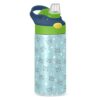 Blue Crabs Bubbles Kids Insulated Water Bottle with Straw Lid, 12oz Stainless Steel Vacuum Tumbler, Leakproof BPA-Free Toddler Cup for School, Boys Girls