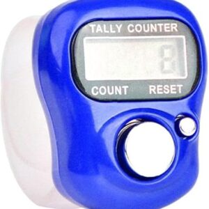 Blue Electronic Finger Counter Display Counter LED Digital Row Counter, Handheld Number Click Counter, Electronic Finger Counter Hand Tally Counter with Ring for Counter Counters Accessories