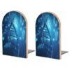 Blue Glowing Picture Book Ends Decorative Bookend