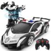 BLUEJAY Transform Rc Cars for Boys 4-7 8-12, 2.4Ghz Remote Control Car 1:18 Scale Transforming Robot, One-Button Deformation 360° Rotation Car Toy Gifts for Boys 3-5