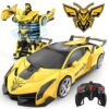 BLUEJAY Transform Rc Cars for Boys 4-7 8-12, 2.4Ghz Remote Control Car 1:18 Scale Transforming Robot, One-Button Deformation 360° Rotation Car Toy Gifts for Boys 3-5
