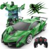 BLUEJAY Transform Rc Cars for Boys 4-7 8-12, 2.4Ghz Remote Control Car 1:18 Scale Transforming Robot, One-Button Deformation 360° Rotation Car Toy Gifts for Boys 3-5
