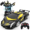 BLUEJAY Transform Rc Cars for Boys 4-7 8-12, 2.4Ghz Remote Control Car 1:18 Scale Transforming Robot, One-Button Deformation 360° Rotation Car Toy Gifts for Boys 3-5