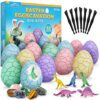 Blue Marble Easter Egg Dig Kit with Gems and Glow in the Dark Dinosaurs