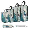 Blue Peacock Habitat Compression Packing Cubes 4 Piece Set
