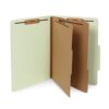 Blue Summit Supplies 10 Classification Folders, 2 Divider, Green Brown