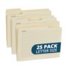 Blue Summit Supplies 25 Lined Manila File Folders, Letter Size, with Notes