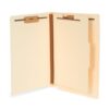 Blue Summit Supplies 50 Fastener Folders, Letter, End Tab Bonded, Manila