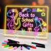 BlueSwan Led Drawing Board for Kids, 16.8" Led Painting Sets with 12 Watercolors, 4 Modes & 10 Light Effects Light Up Acrylic Dry Erase Arts Kits, Coloring Books Back to School Gifts for Girls Boys