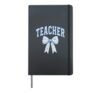 Blue Toile Coquette Floral Teacher Gifts Back To School Hardcover Journal, Black
