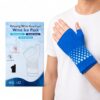 Blue Wrist & Thumb Ice Pack Wrap, Reusable Gel Cold Hot Compress for Carpal Tunnel Arthritis Tendonitis Comfort, Ergonomic Hand Ice Pack for Typing Sports, Women Men, Size M by Sooshoom (Blue, L)