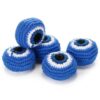 Blulu 5 Pieces Funny Crochet Footbag Assorted Colors Woven Kickball Soft Knitted Kick Balls for Children and Beginners (Elegant)