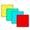 Bmag 4 Piece Magnetic Tiles Large Square, Magnet 3D Building Blocks Expansion Set for Kids, STEM Preschool Learning Kit Educational Playset Construction Toys for Boys Girls Ages 3+