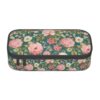 bmnaswt Blossom Flower Print Large Capacity Layered Pencil Pouch, Zipper Storage Bag with Mesh Pocket & Pen Slots