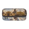 bmnaswt Goat Frolic Print Large Capacity Layered Pencil Pouch, Zipper Storage Bag with Mesh Pocket & Pen Slots