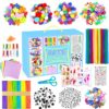 BNUZEIYI 2000 PCS Arts and Crafts Supplies for Kids All-in-1 Craft Kit with Pipe Cleaners Craft Box Set DIY Crafting Supply School Supplies Toys Gifts for Girls Boys Ages 4-6, 6-8, 8-12, Blue