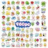 BoAn 960PCS Punny Teacher Stickers for Students, Inspirational Positive Accents Words & Cute Animal Motivational Reward Stickers for Kids Classroom & Home School Supplies