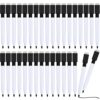 Boao 24 Pack Black Magnetic Dry Erase Markers with Eraser Cap Back to School Mini Whiteboard Dry Erase Markers Bulk Fine Point Tip for Teachers Student School Office White Board Home Supplies