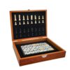 Board Games Chess Domino Set for Adults Kids Foldable Chess Set Travel-Friendly for Home Entertainment