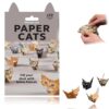 bobknow 50PCS DIY Paper Cats Origami, Cute Cat Origami Set, Cute Desktop Animal Ornaments Easy to Fold & Install, Handmade Gifts for Cat Lovers (with Instruction Manual)