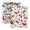 BOESI Cherry 2 PC Pencil Pouch for 3 Ring Binder,Clear Window
