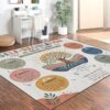 Boewywh Area Rug 3'x5' Classroom Inspirational Boho Washable