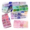 bogniga Glass Seed Beads Set for DIY Jewelry Making 3mm Round Beads Kit