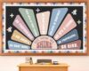 Boho Inspirational Bulletin Board Set Affirmation Station Sunshine Classroom Decorations Motivational Positive Decor Back to School Motivational Cutouts for Summer Classroom Chalkboard Wall Decor