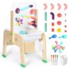 Bolocon Kids Sand & Water Table – Outdoor Sensory Play Table w/Vertical Clear Top Panel for Painting and Suction Cup Toys for Toddlers