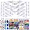 BOLUTDIF 6Pcs Peg board, Pegboard Wall Organizer Panels, Small Pegboard Kits, for Kitchen, Garage, Workshop, Tool Accessories - Universal 1/8 and 1/4 Pegboard Accessories, White (10in x 10in)