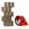 BOMEI PACK 6CT Heavy Duty Brown Packing Tape, 1.88" x 60yd Shipping Dispenser