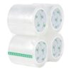 BOMEI PACK Clear Packing Tape, 4 inch Wide x 60 Yards Per Roll, Clear, 2.5MIL Thickness Heavy Duty Packaging Tape Carton Tape for Shipping, Moving, Sealing,Pack of 4 Rolls